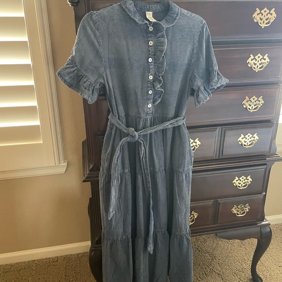 Uncle Frank Denim Blue Midi Dress xs - Picture 7 of 8